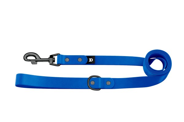 Basis-Leine für Hunde: Blau mit Komponenten aus Schwarz