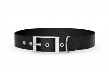 Abenteuerhalsband für Hunde: Schwarz mit Silber