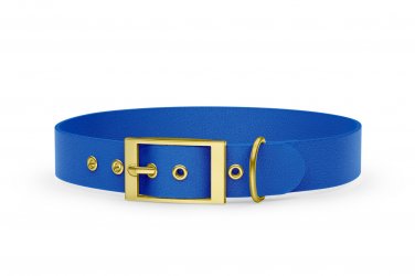 Abenteuerhalsband für Hunde: Blau mit Gold