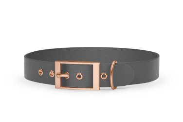 Abenteuerhalsband für Hunde: Grau mit Rosegold
