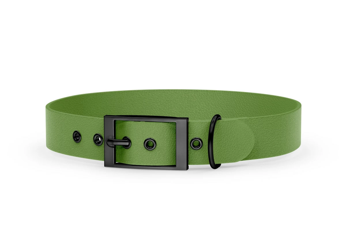 Abenteuerhalsband für Hunde: Oliv mit Schwarz