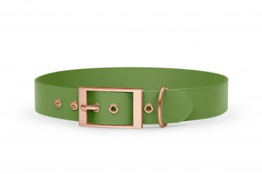 Abenteuerhalsband für Hunde: Oliv mit Rosegold