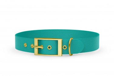 Abenteuerhalsband für Hunde: Pastellgrün mit Gold