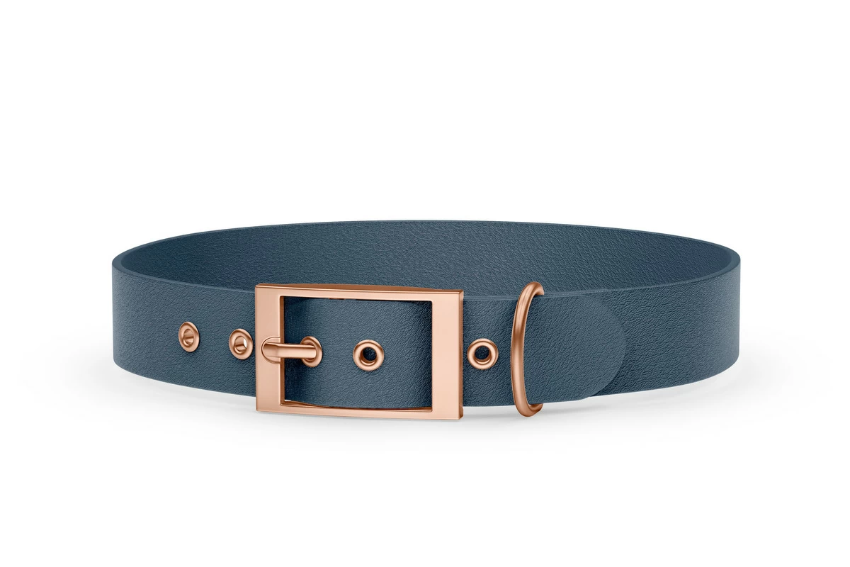 Abenteuerhalsband für Hunde: Petrol mit Rosegold