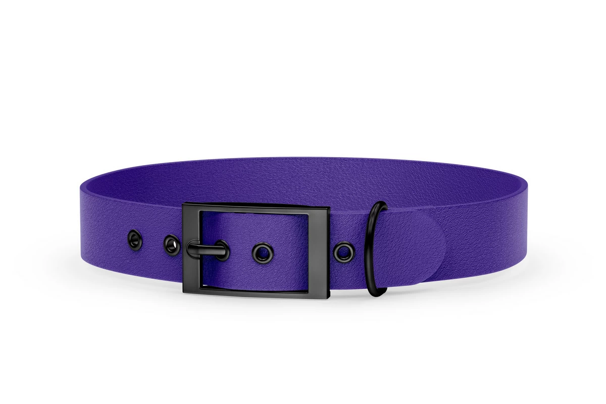 Abenteuerhalsband für Hunde: Violett mit Schwarz