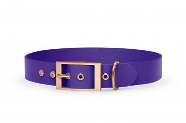 Abenteuerhalsband für Hunde: Violett mit Rosegold